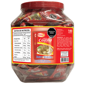 Caldo de Costilla 9 g x 140  Sobres x 1260 g