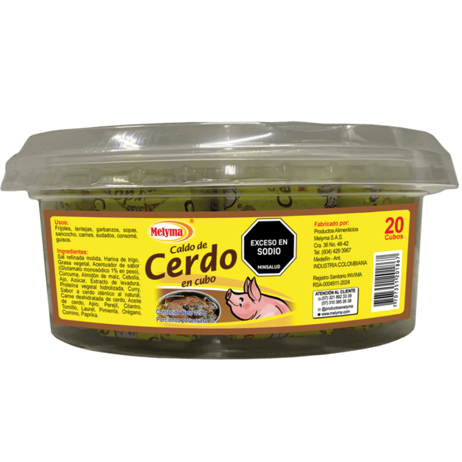 Caldo De Cerdo x 20 Cubos x 220 g