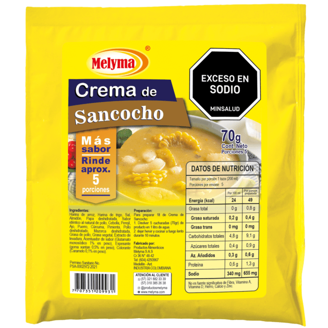 Crema de Sancocho 70 g x 5 sobres x 350 g